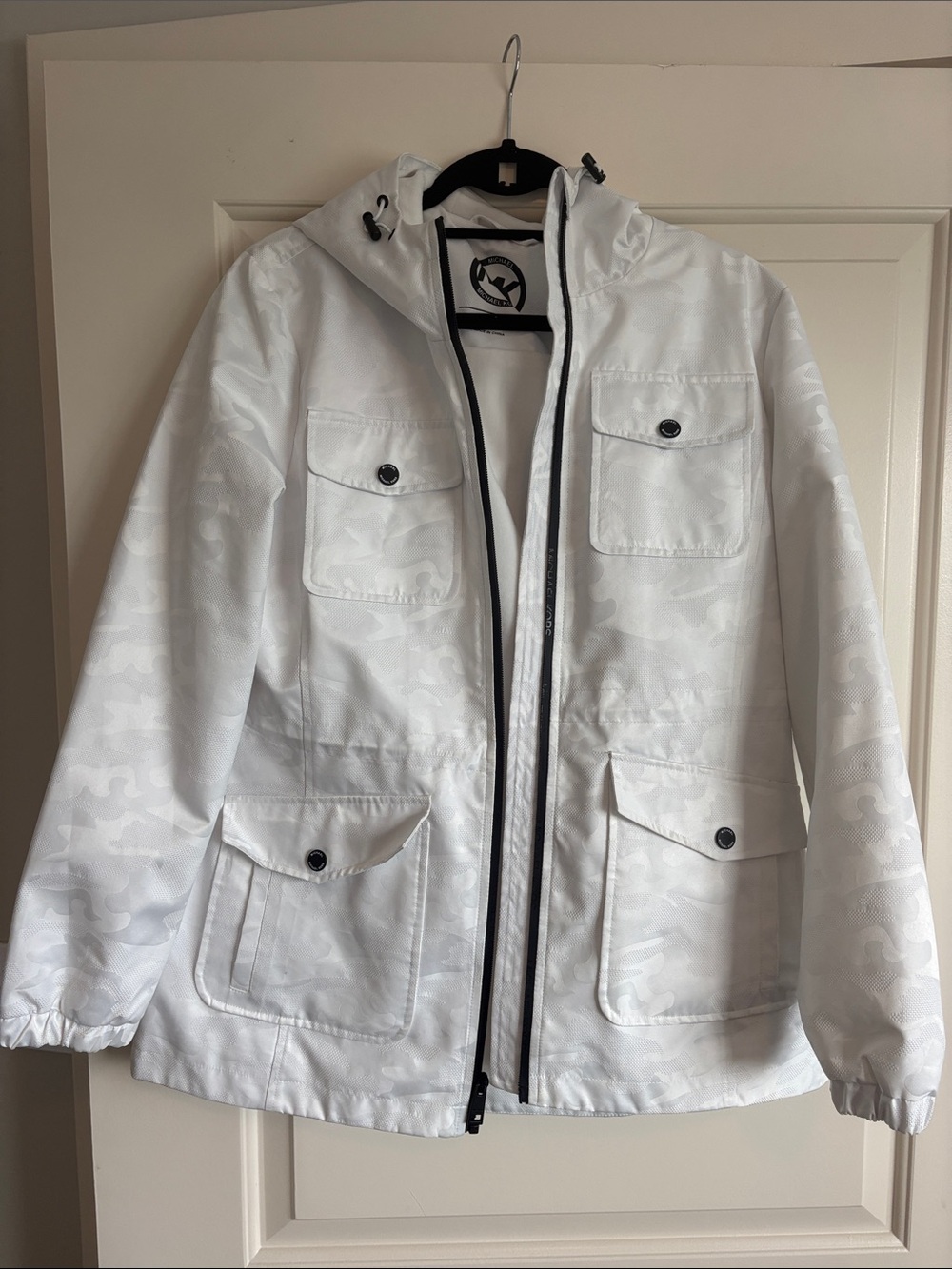 Michael Kors White Camouflage Utility Jacket